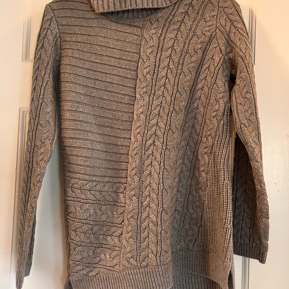 Calvin Klein Heather Gray Knit Sweater